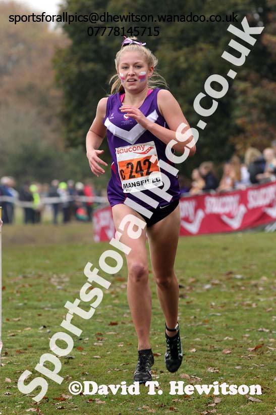 Junior women, National Cross Country Relays, Berry Park, Mansfield. Photo: David T. Hewitson/Sports for All Pics